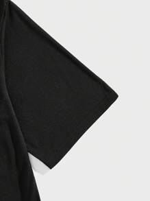 GENIUS ODE Men Angel Letter Print Round Neck Short Sleeve Casual T-Shirt