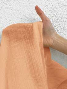 SHEIN PETITE Spring White Solid Batwing Sleeve White Shirt - Pink - View 9