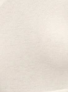 Nöista 白色不对称罗纹上衣，侧面镂空，蝴蝶结和褶饰。时尚迷人，非常适合夏季、复活节假期或毕业典礼。 - 米色 - 查看 5