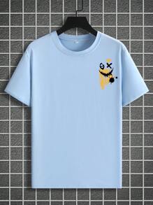 Manfinity Hypemode Men's Crew Neck Short Sleeve T-Shirt, Minimalist & Fashion, Suitable For Summer