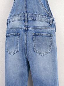 Tween Boy 口袋设计宽松直腿休闲连体裤