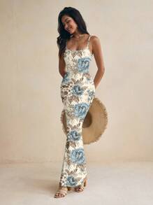Glamance Patishop Art Women Multicolor Maxi Dress Sleeveless Spaghetti Strap Elegant All Over Print Floral Plants Summer Outfits Summer Dress Sundress For Women Going Out Vacation Outfit Woman Dress Office Women Outfits Going Out Outfits Business Casual Woman Office Outfits For Women Hawaii Outfits Women Day Night Outfits Women Travel Outfit Airport Streetwear Women Fall Clothes Modest Back To School Sexy Boho Suitable For Going Out Going Out Party - Multicolor - View 7