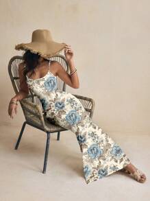 Glamance Patishop Art Women Multicolor Maxi Dress Sleeveless Spaghetti Strap Elegant All Over Print Floral Plants Summer Outfits Summer Dress Sundress For Women Going Out Vacation Outfit Woman Dress Office Women Outfits Going Out Outfits Business Casual Woman Office Outfits For Women Hawaii Outfits Women Day Night Outfits Women Travel Outfit Airport Streetwear Women Fall Clothes Modest Back To School Sexy Boho Suitable For Going Out Going Out Party - Multicolor - View 6