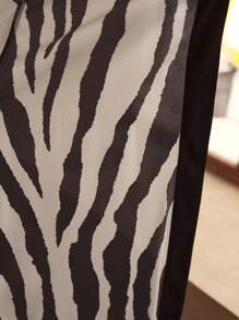 MOTF PREMIUM ZEBRA PRINT OPEN FRONT KIMONO - Multicolor - View 8