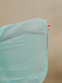 Anewsta Blusa con cuello de encaje y aplicaciones florales para mujer, apropiada para uso casual de negocios, eventos y salidas - verde menta - Ver 8