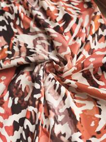 MOTF PREMIUM ALL OVER PRINT SPLIT THIGH COVER UP SKIRT - Multicolor - View 8