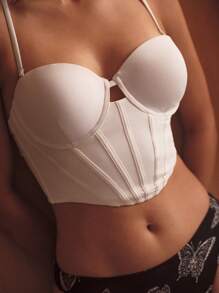 MOTF PREMIUM Canotta tankini con orlo asimmetrico e stecche