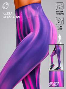 Innovista Leggings deportivos sin costura de cintura alta con efecto degradado a la moda