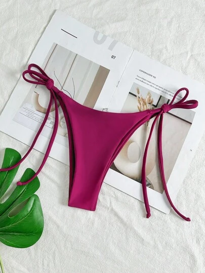 SHEIN Swim Plain Color Triangle Swim Trunks, Simple & Fashionable For Summer Vcaybikini