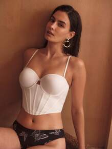 MOTF PREMIUM Canotta tankini con orlo asimmetrico e stecche
