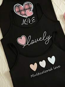 SHEIN 3pcs/Set Cartoon Print Camisole & Shorts Pajama Set - Multicolor - View 6