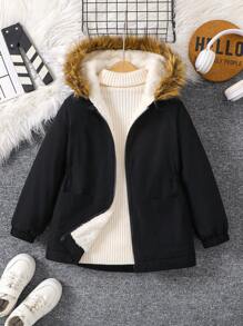 Chaqueta acolchada casual y cálida para niños pequeños, adecuada para niños de 4 a 7 años para usar en otoño, invierno y primavera