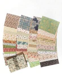 100 Sheets Vintage Floral Scrapbook Decorative Floral Art Stickers, Natural Vintage Paper Stickers Collection For Junk Journal DIY Art Craft Album Planner Notebook Notebook Envelope Gift Wrap