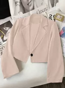 SHEIN LUNE Short Formal Jacket With Lining, Women Casual Suit Blazer For Autumn/Winter