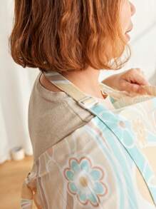 Cozy Pixies 1pc Vintage Floral Soft & Cozy Nursing Cover With Pocket, Breastfeeding Scarf For Outdoor Use