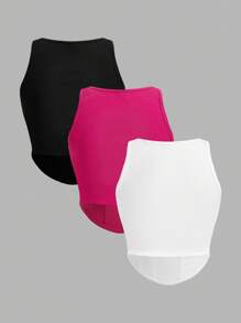 SHEIN LUNE 1 Pack Plus Size Women Versatile Fitted Square Neck Arched Hem Basic Tank Tops Summer Vacation Outfits Woman Easter Rave Outfits Festival Boho Women Clothing Country Outfits Women Country Concert Outfit Spring Outfits - Multicolor - View 2