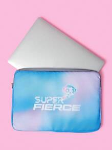 THE POWERPUFF GIRLS X SHEIN 卡通毛茛图案笔记本电脑内胆包，适合 14 英寸笔记本电脑、笔记本电脑包 - 彩色 - 查看 2