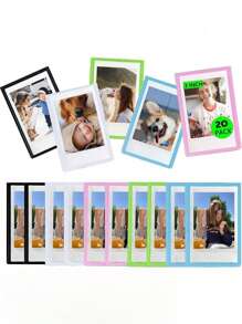 SHEIN 5pcs 2x3 Magnetic Photo Frame Refrigerator For Mini Instant Film, Magnet Picture Frames For Fridge Small Picture Holder For 8.6cmx5.4cm Picture