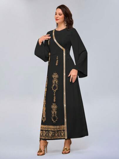 Al Najma 女士阿拉伯风格简约时尚连衣裙，适合夏季