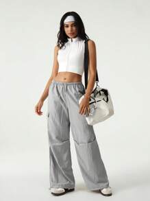 Hanevo Women's Casual Sport Street Style Long Pants, Spring/Summer Fall Cloth For Women - Grey - View 6