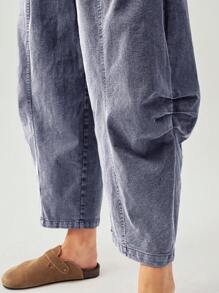 Bohemela Pantalones casuales holgados de mujer para vacaciones, estilo minimalista - Azul - Ver 8