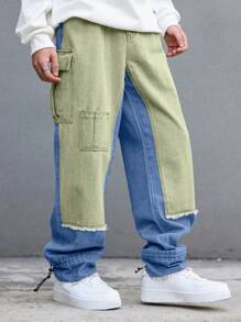 Manfinity EMRG Men's Casual Simple Stylish Denim Jeans, Suitable For Summer - Multicolor - View 5