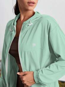 In My Nature Áo khoác đi bộ đường dài ngoài trời có mũ trùm đầu, thích hợp cho cắm trại, đi bộ đường dài và đi làm trong thành phố - Màu xanh Bạc hà - Xem 4