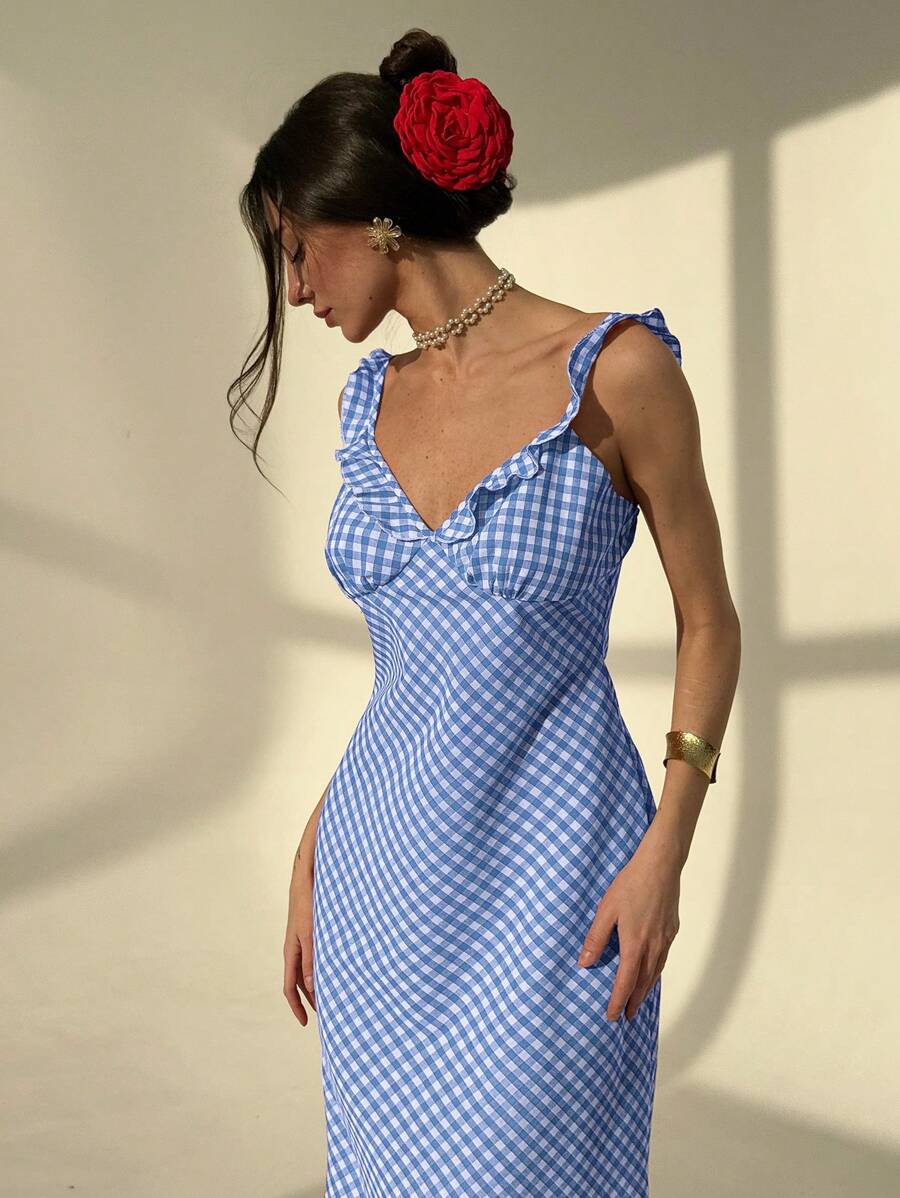 Aloruh Women Casual Midi Dress, Simple And Fashionable, Suitable For Summer - Multicolor - View 1