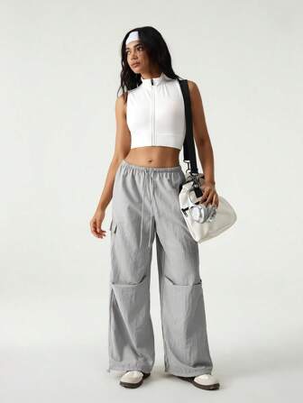 Tropiluxe Damen Lässig Sport Street Style Lange Hose, Frühling/Sommer