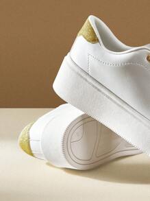 CUCCOO EASI Zapatillas casuales para mujer con suelas gruesas y cómodas - Blanco - Ver 8