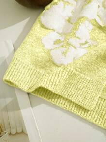 SHEIN Unity Autumn/Winter Bowknot Strap Floral Cute Versatile Women Vest Waistcoat