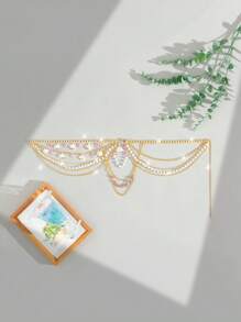 Swim Vcay 女士贝壳装饰性感金链腰链首饰，适合海滩、夏季