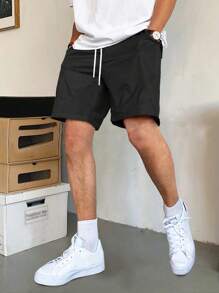 Manfinity Hypemode 3pcs,Men Slant Pockets Drawstring Waist Shorts Casual - Multicolor - View 4