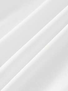 SHEIN MOD 女士纯色褶饰不对称下摆吊带连衣裙 - 白色 - 查看 4