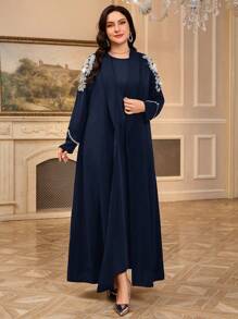 Al Najma Plus Size Women's Simple & Fashionable Arabian Abaya, Suitable For Summer, Modest Robe