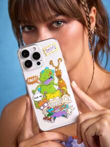 Nick 90s | SHEIN 可爱时尚趣味透明手机壳，卡通保护壳，兼容iPhone - 無色 - 查看 7