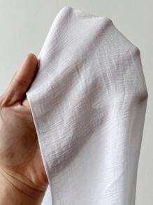 Swim Lushoire Plus Size Women's Single 3/4 Sleeve Crochet Floral Plus Size Beach Cover Up For Summer Beach Vacation - White - View 3