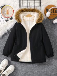 Chaqueta acolchada casual y cálida para niños pequeños, adecuada para niños de 4 a 7 años para usar en otoño, invierno y primavera