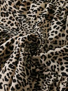 SHEIN LUNE 女士休闲豹纹碎花A字迷你裙，时尚百搭，适合夏季锐舞派对、音乐节等场合；猎豹纹西部风女装，可爱夏季上衣，适合锐舞派对、音乐节等场合；休闲百搭 - 彩色 - 查看 7