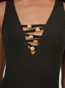 Maija 2025 Spring/Summer New Fashion Casual Vacation V-Neck Lace Patchwork Bodysuit, Comfortable For Women, Suitable For Music Festival, Beach, Vacations, Daily Casual, Romantic City Outings, Weddings, Graduations