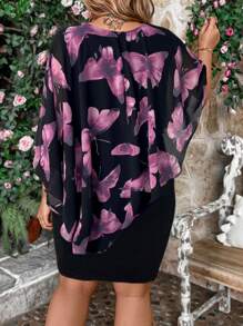 EMERY ROSE Vestido de verano de talla grande con estampado floral y parches - Multicolor - Ver 2