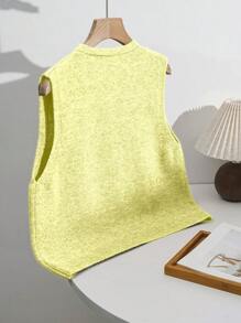 SHEIN Unity Autumn/Winter Bowknot Strap Floral Cute Versatile Women Vest Waistcoat