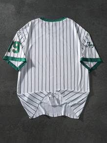 Manfinity Campus Court Oversized Men's Casual Sports Style Loose Fit Large Print T-Shirt