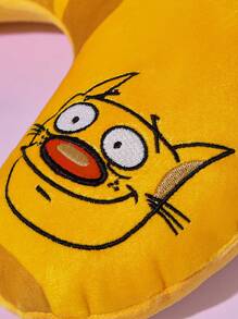 Nick 90s X SHEIN Cute Cartoon Embroidery U-Shaped Neck Pillow, Soft Material, Essential For Travel, Office, Outdoor