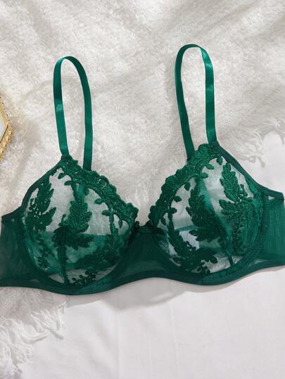 Women Geborduurde Mesh Verleidelijke Lingerie Set view 3