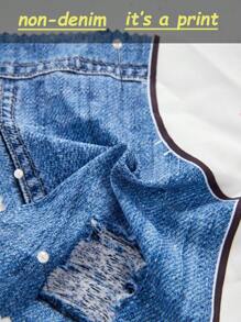 SHEIN 2pcs Young Boy Casual Sleeveless Hoodie And Shorts Set, Summer Getaway, Holiday, Travel, Relax, Sunbathing - Royal Blue - View 7