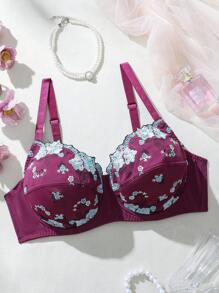Plus Size Women Seamless Wire-Free Lingerie Bra, Single Pack - Multicolor - View 3