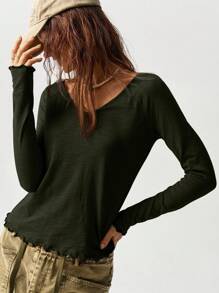 Bohemela Maglietta con scollo a V, maniche lunghe, modello ampio, da donna, per vacanze in stile boho, casual, adatta per autunno e inverno