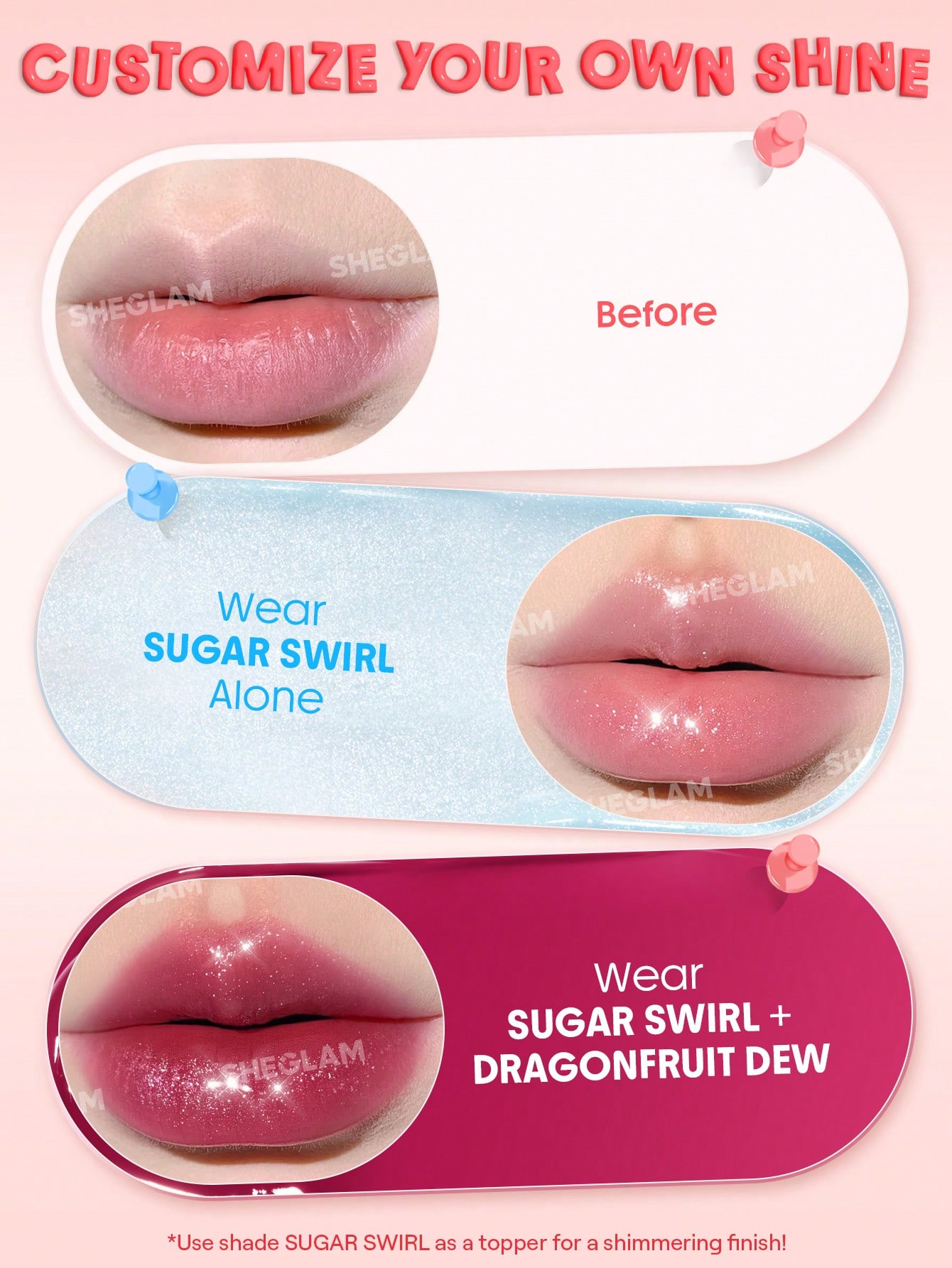 SHEGLAM Hydra Jelly Pocket بلسم شفاه-Sugar Swirl ر...