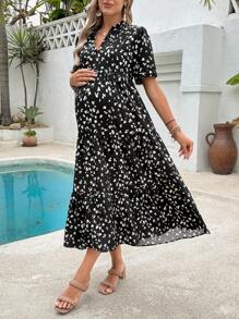 SHEIN Maternity Comfortable Versatile Simple Stylish Dress, Suitable For Summer